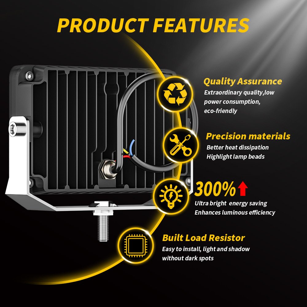 Tenraytech 7-inch LED Work & Driving Light for Car Modification