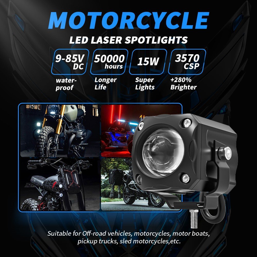 Tenraytech Motorcycle LED Spotlight