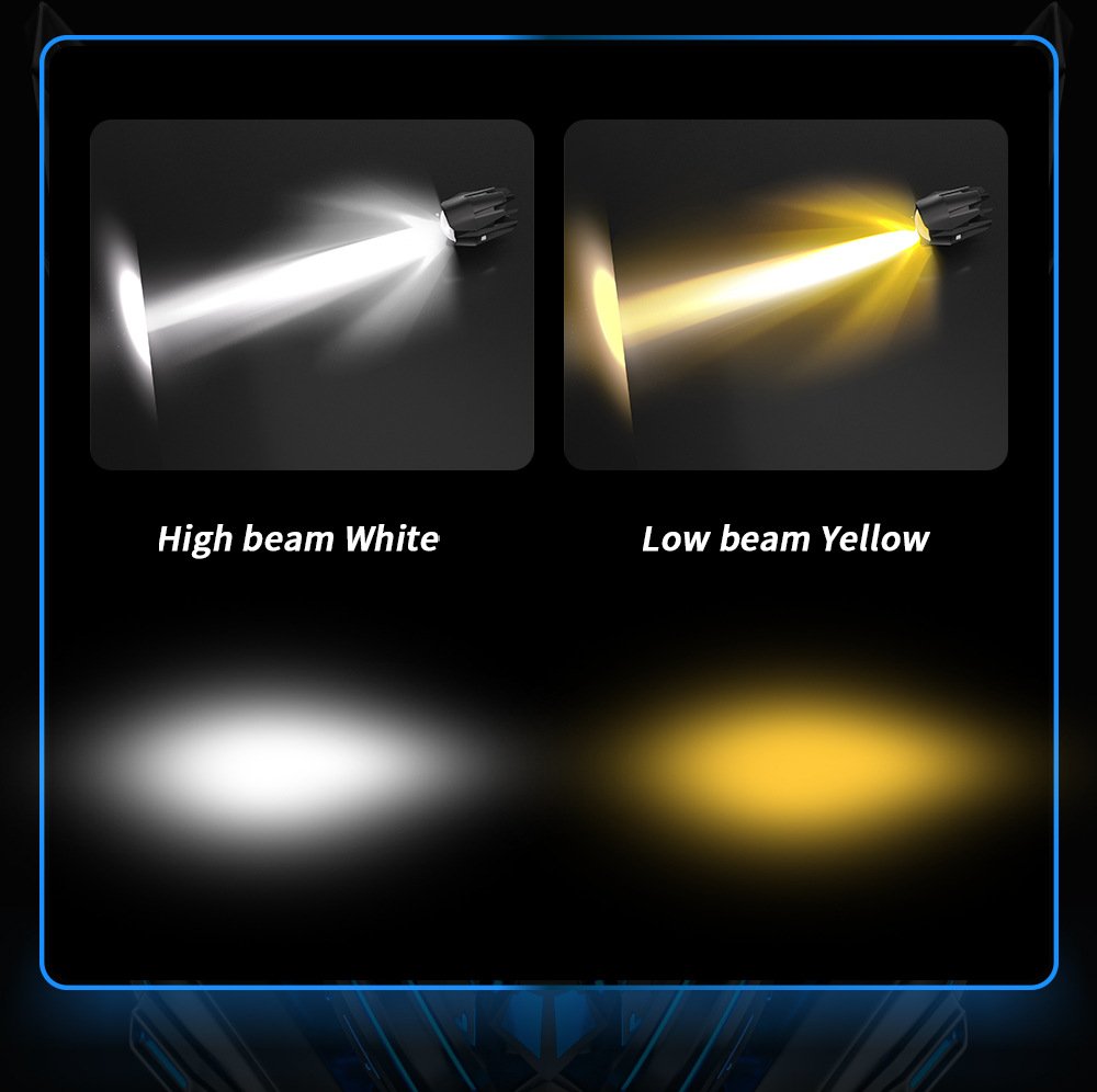 Tenraytech 30W Dual‑Beam External Lens LED Motorcycle Spotlight