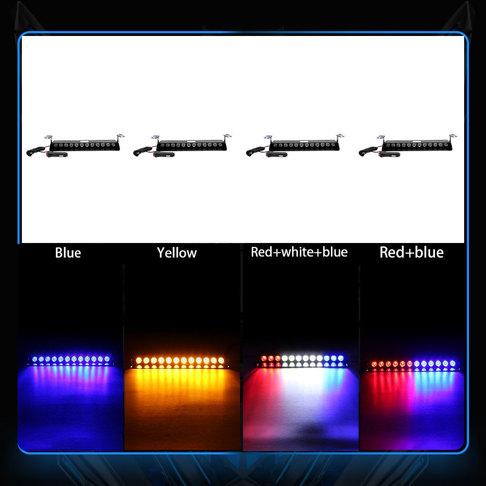 Tenraytech S12 High-Power 12-LED Windshield Suction-Cup Strobe Light