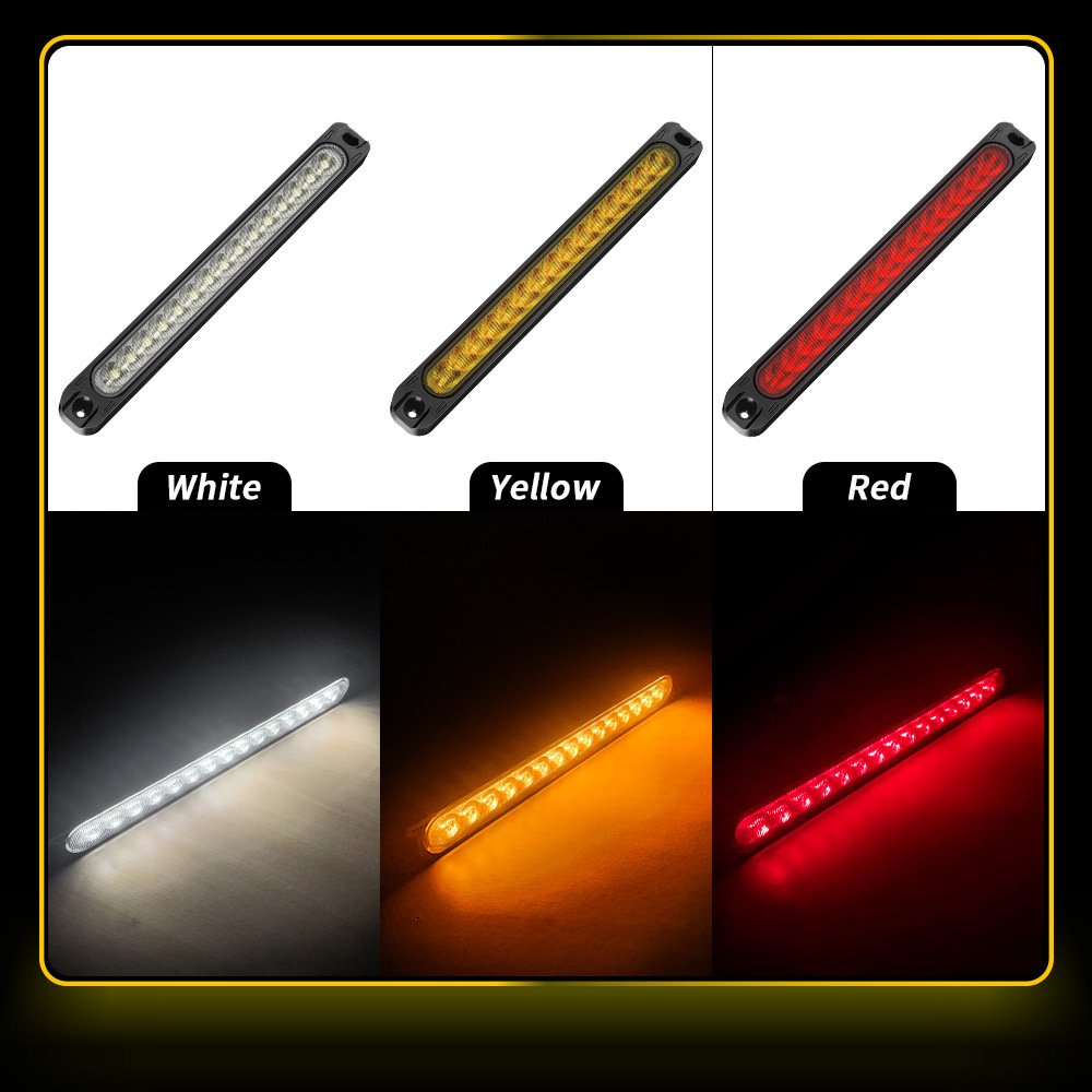 Tenraytech 15-LED Long Strip Side Light for Car Tail