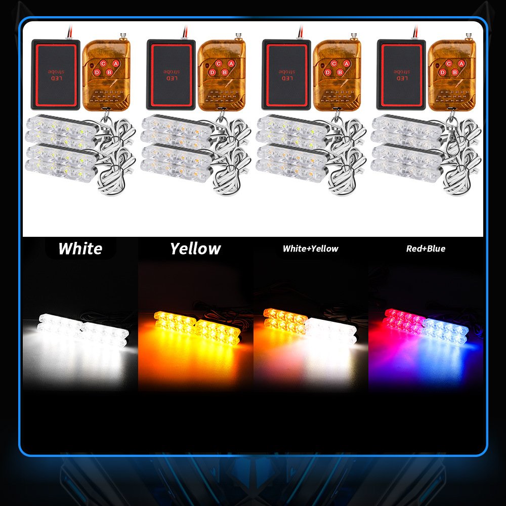 Tenraytech Car Grille Strobe Light with Wireless Remote Control