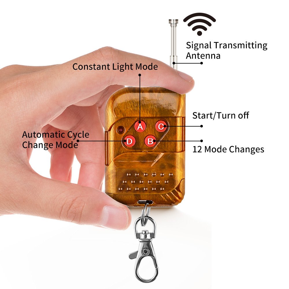 Tenraytech 1 to 4 12LED Car Grille Strobe Light