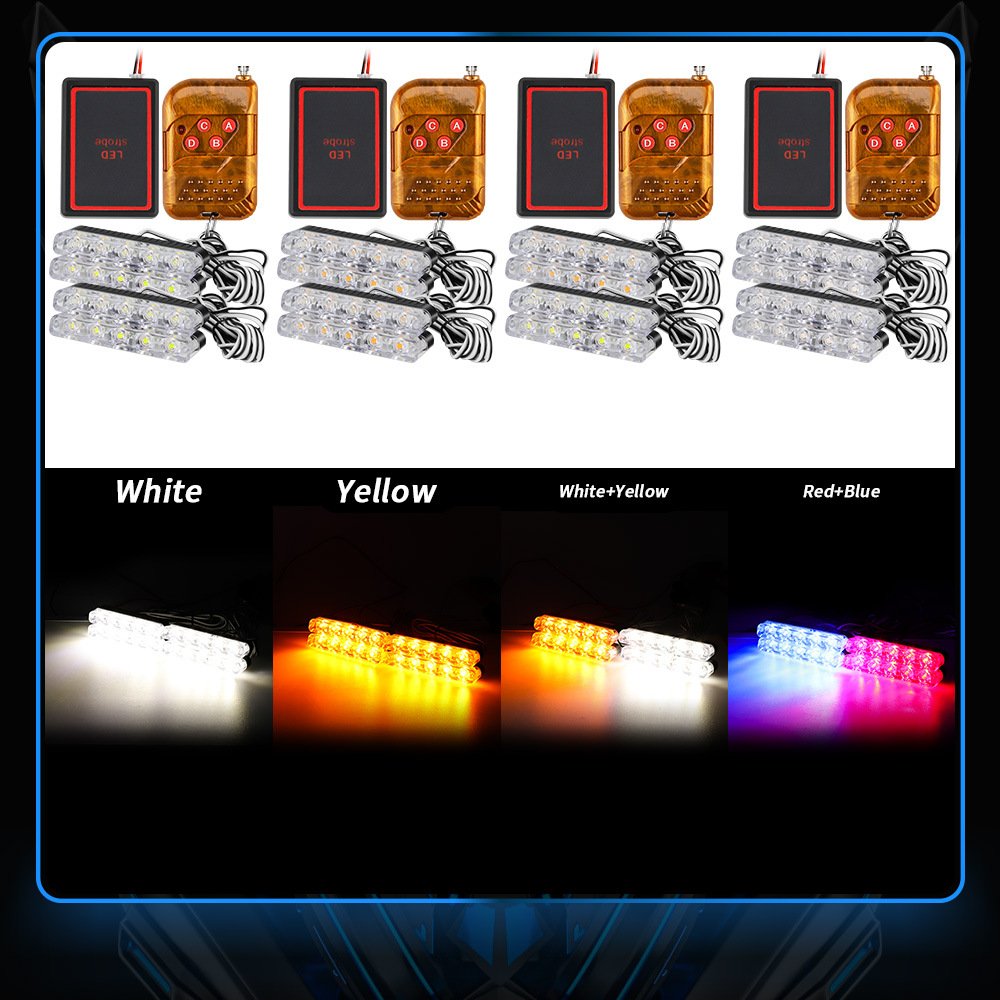Tenraytech Car 1 to 4 5LED Strobe Light