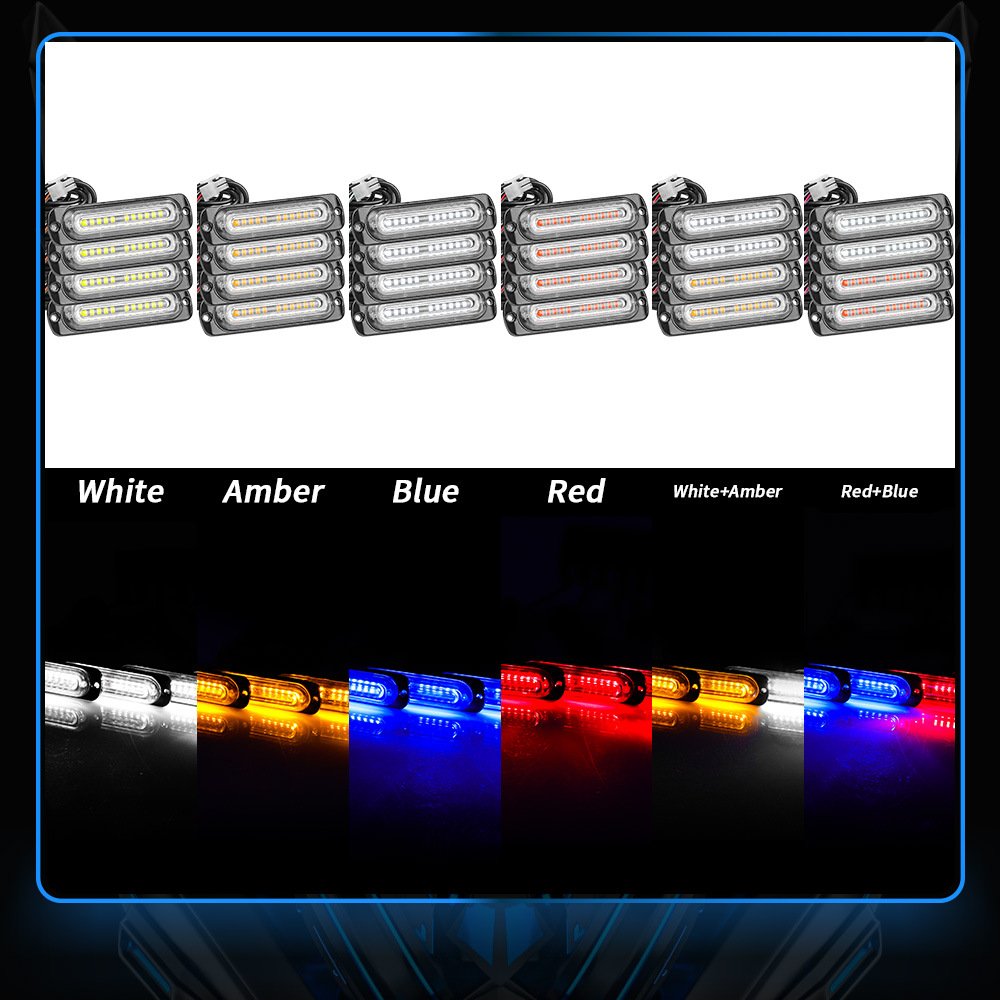 Tenraytech Manual & Remote Control 1-to-4 Strobe Light, 12LED×4pcs