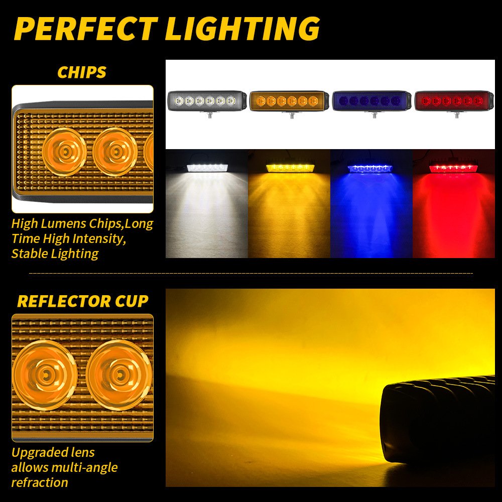 Tenraytech 6-inch 18W Car LED Work Light