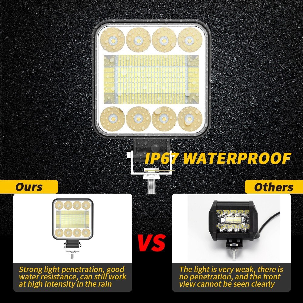 Tenraytech 4-Inch Square Automotive LED Work Light