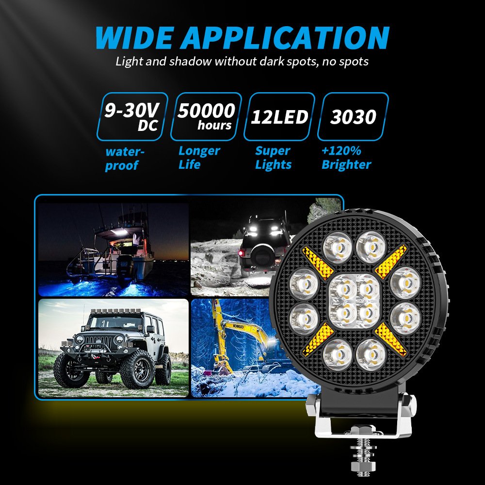 Tenraytech Black Warrior 4C-BW-Y12-X Off-Road LED Spotlight