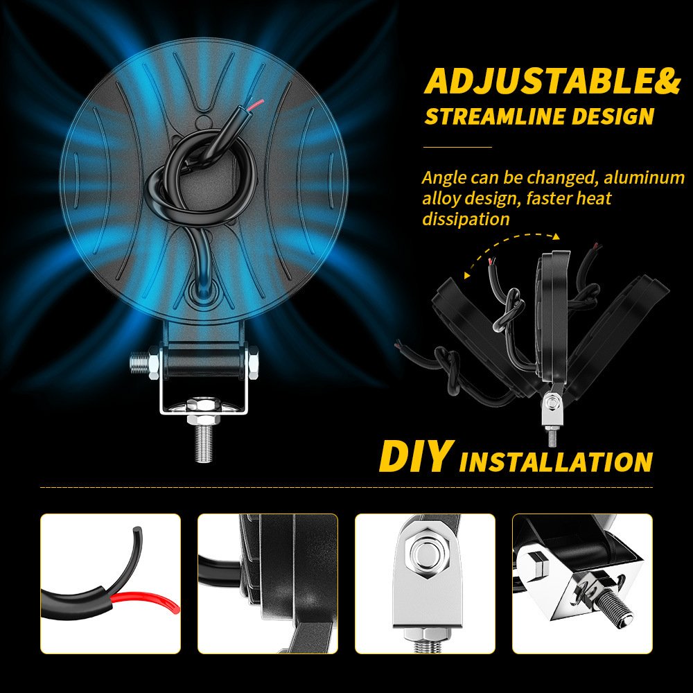 Tenraytech Automotive LED Work Light Custom Mold 3-inch