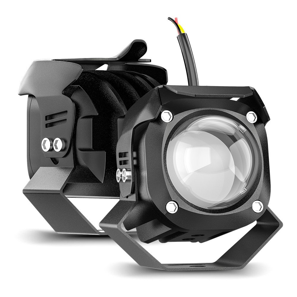 Tenraytech Dual-color (White & Yellow) LED Spotlight for Motorcycle