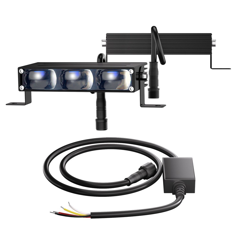 Tenraytech New LED Grille Spotlight (9-60V), Dual-color (Yellow & White)