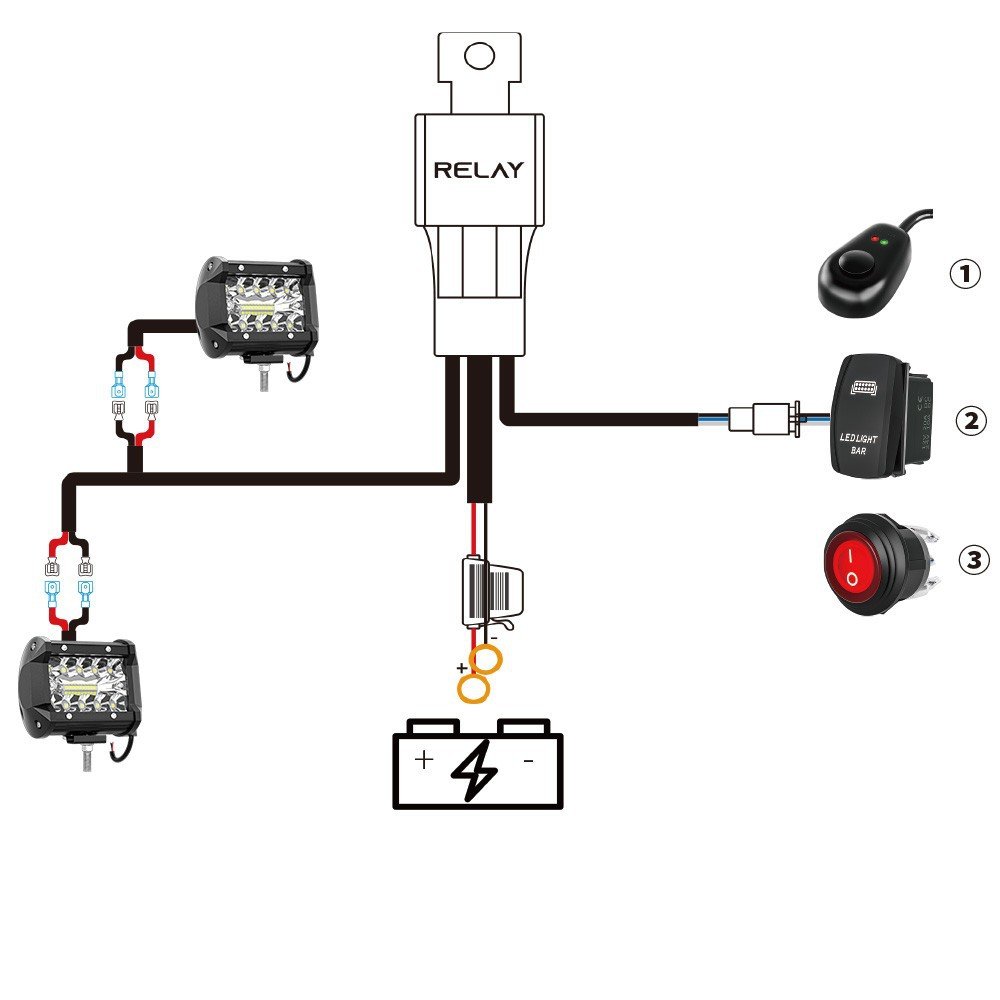 Tenraytech LED Light Bar 60W 4-Inch