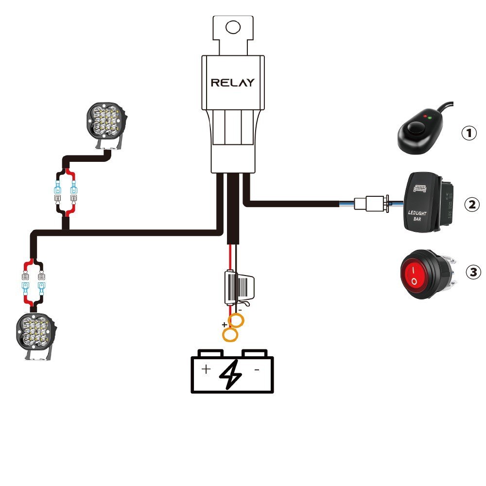 enraytech 3-Inch Mini Square Automotive LED Work Light