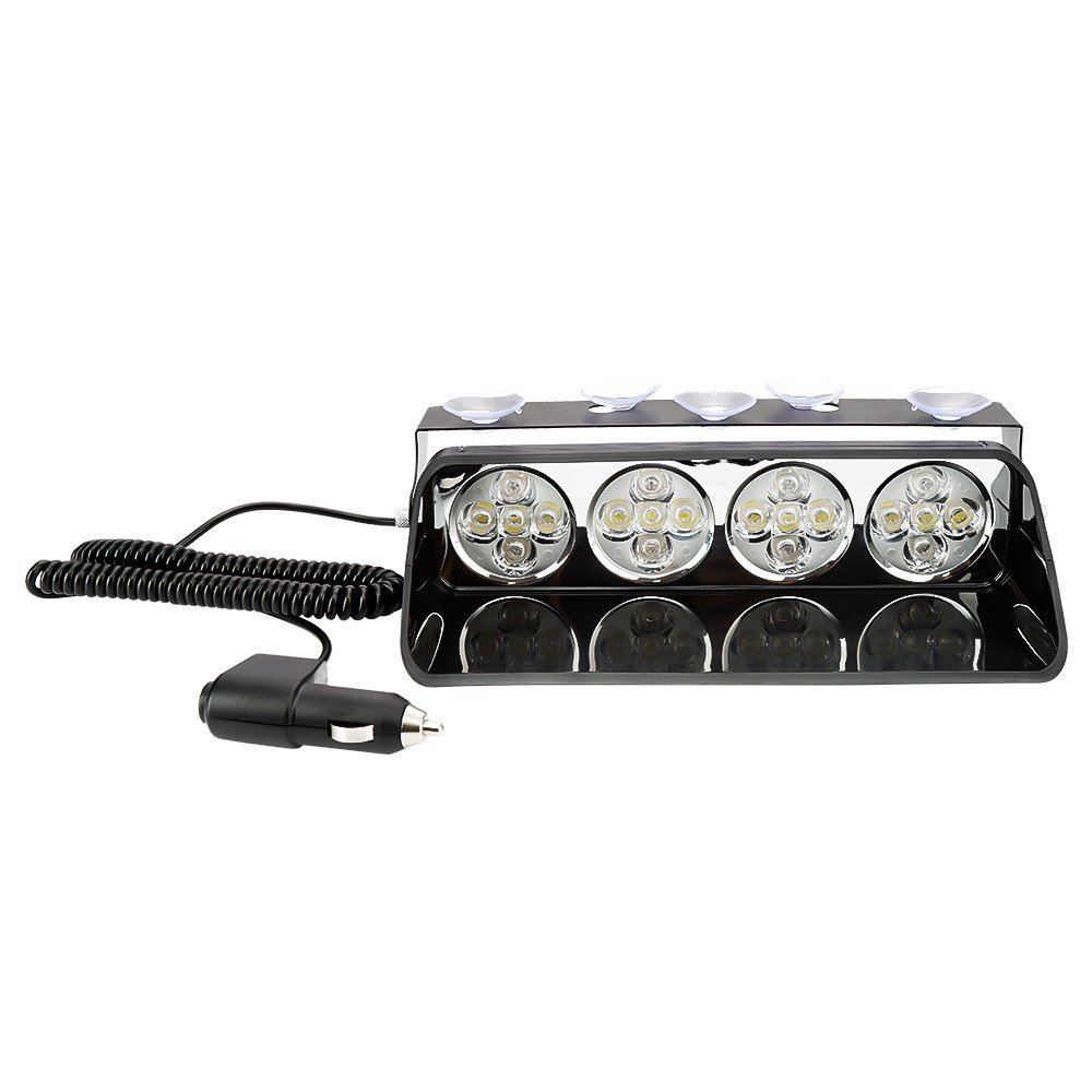 Tenraytech S4 LED Windshield Suction-Cup Strobe Light for Cars