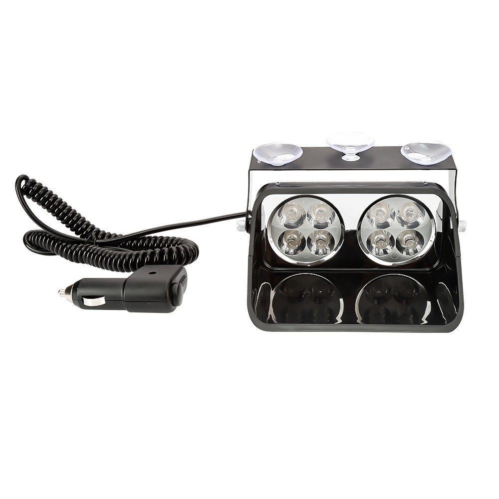 Tenraytech S18 18-LED 12V Suction-Cup Strobe Light for Cars