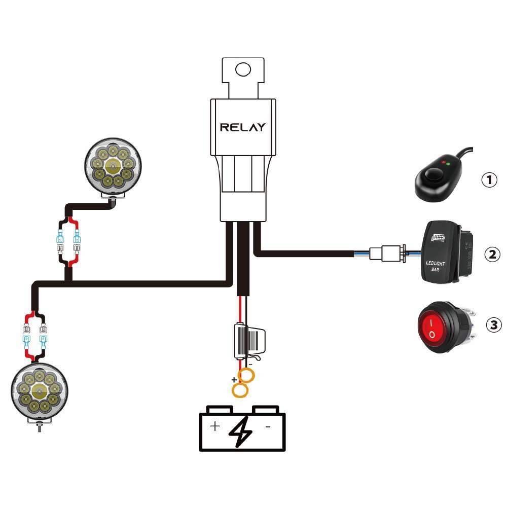 Tenraytech 4-Inch Round LED Work Light