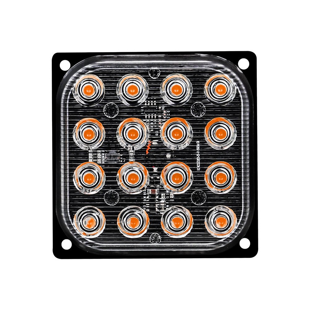 Tenraytech 16-LED Ultra-thin Square Car Signal Light, Truck Van Side Strobe Warning Driving Light