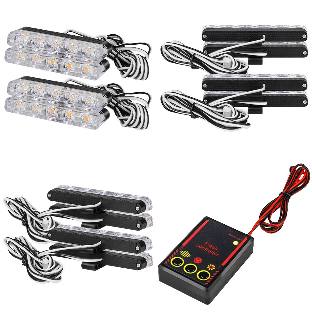 Tenraytech Car Grille Strobe Warning Light