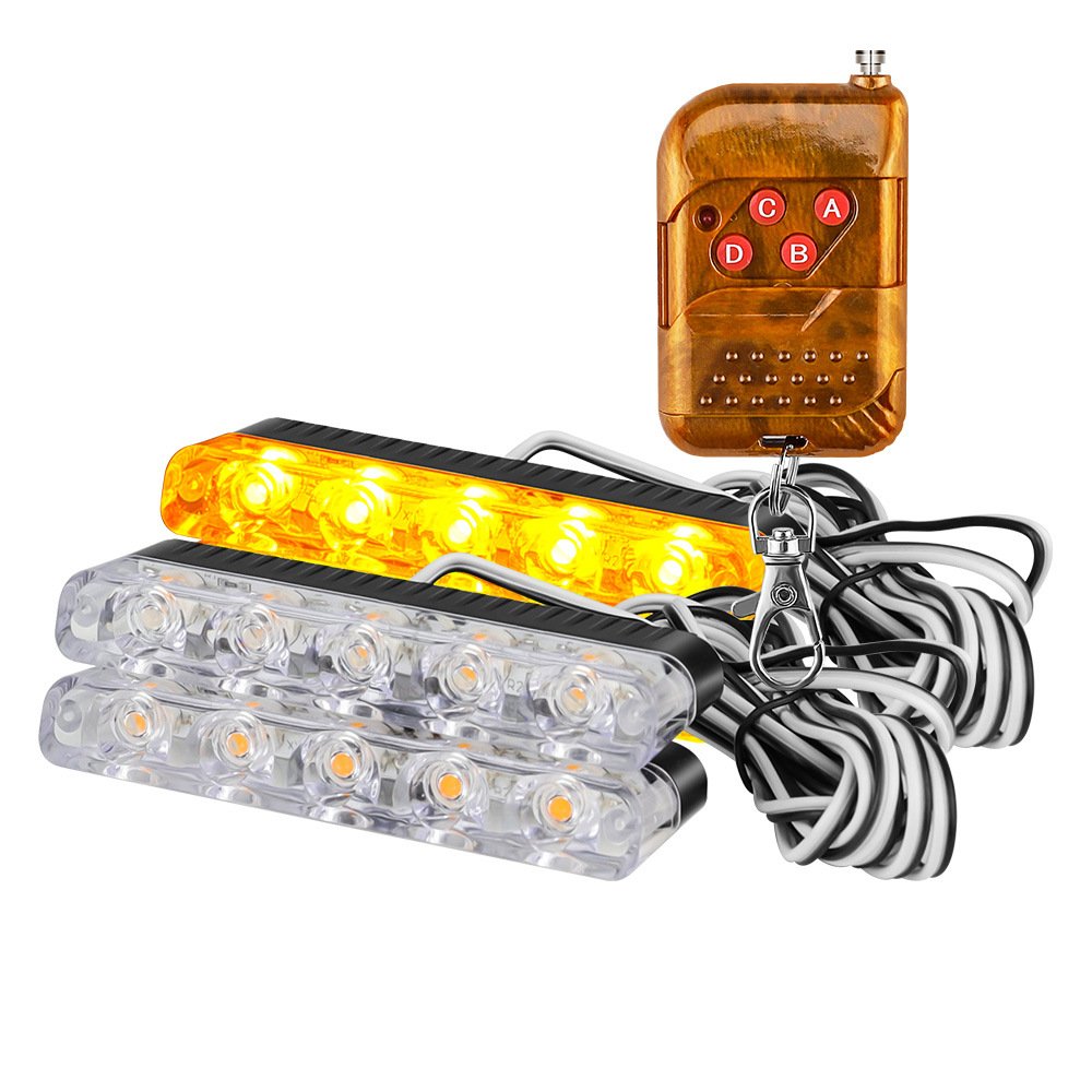 Tenraytech Car 1 to 4 5LED Strobe Light