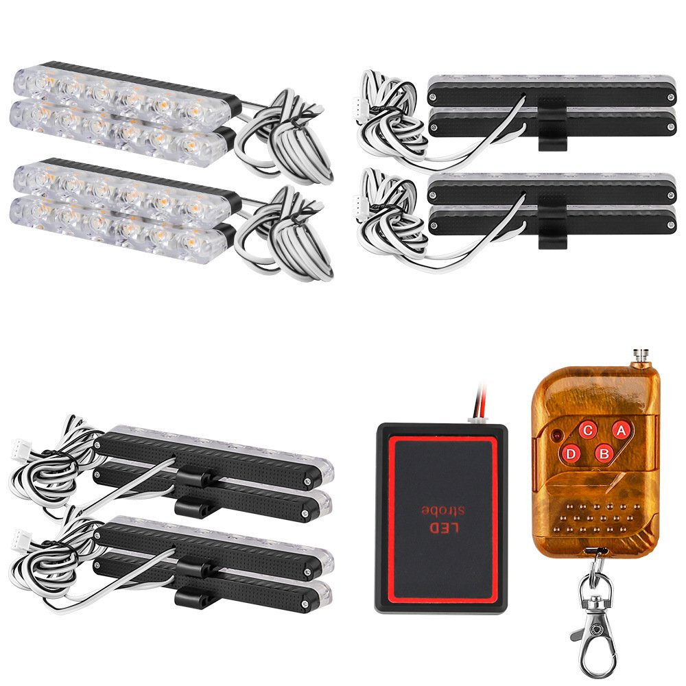 Tenraytech Car Grille Amber Light, Modified Daytime Running Light