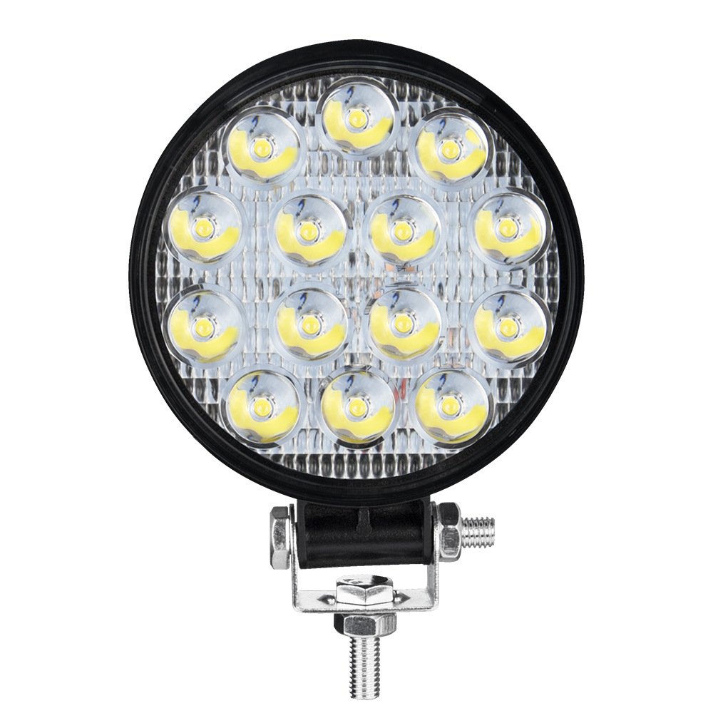 Tenraytech 4-Inch Round 14-LED 42W Automotive LED Work Light
