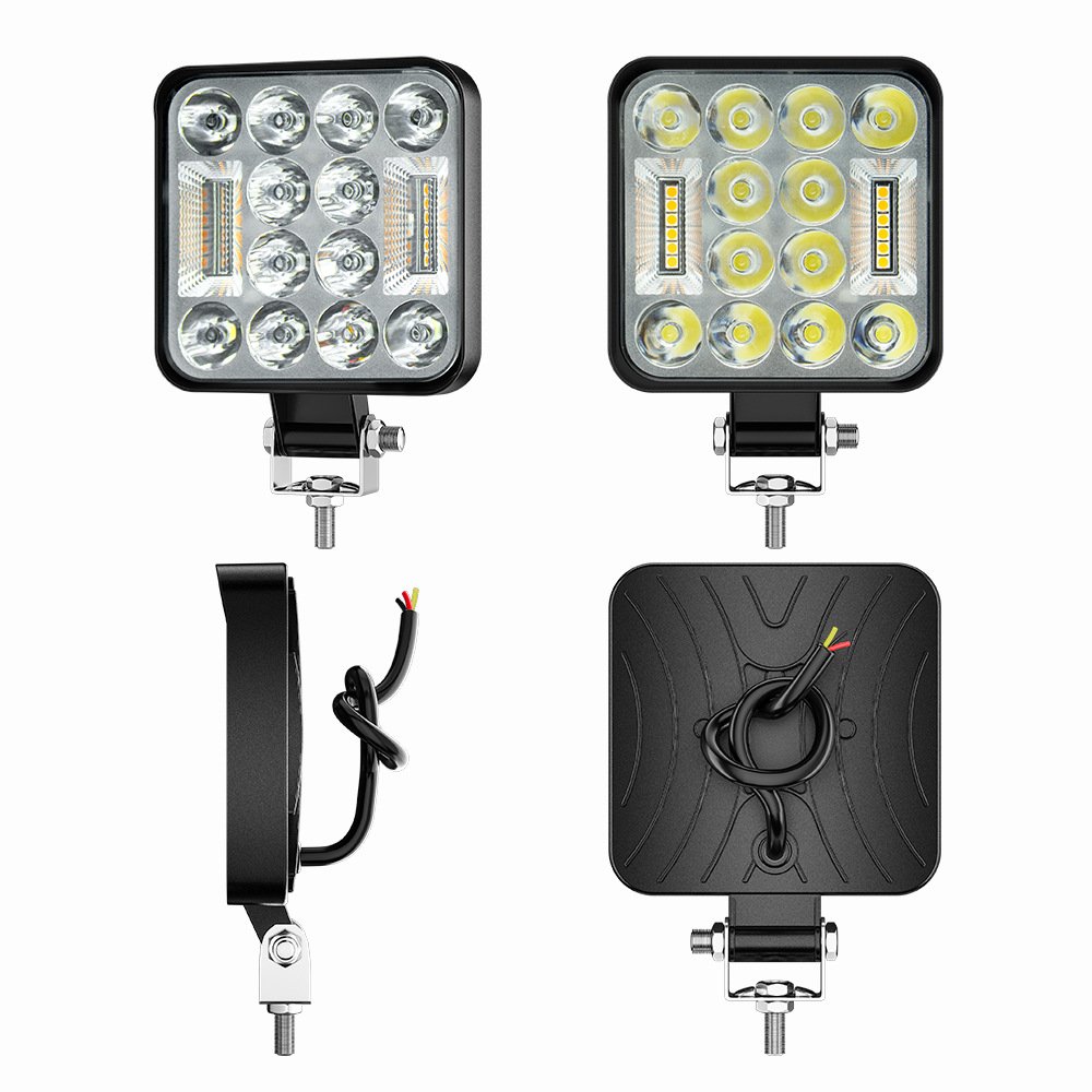 Tenraytech New 3″ Square 24-LED Dual Color Work Light