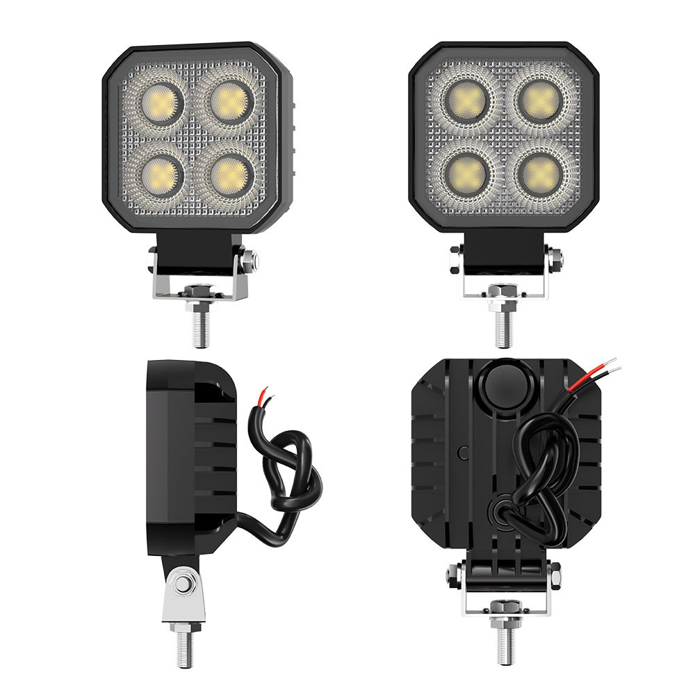 Tenraytech Black Warrior 3-inch Square DRL Daytime Running Work Light