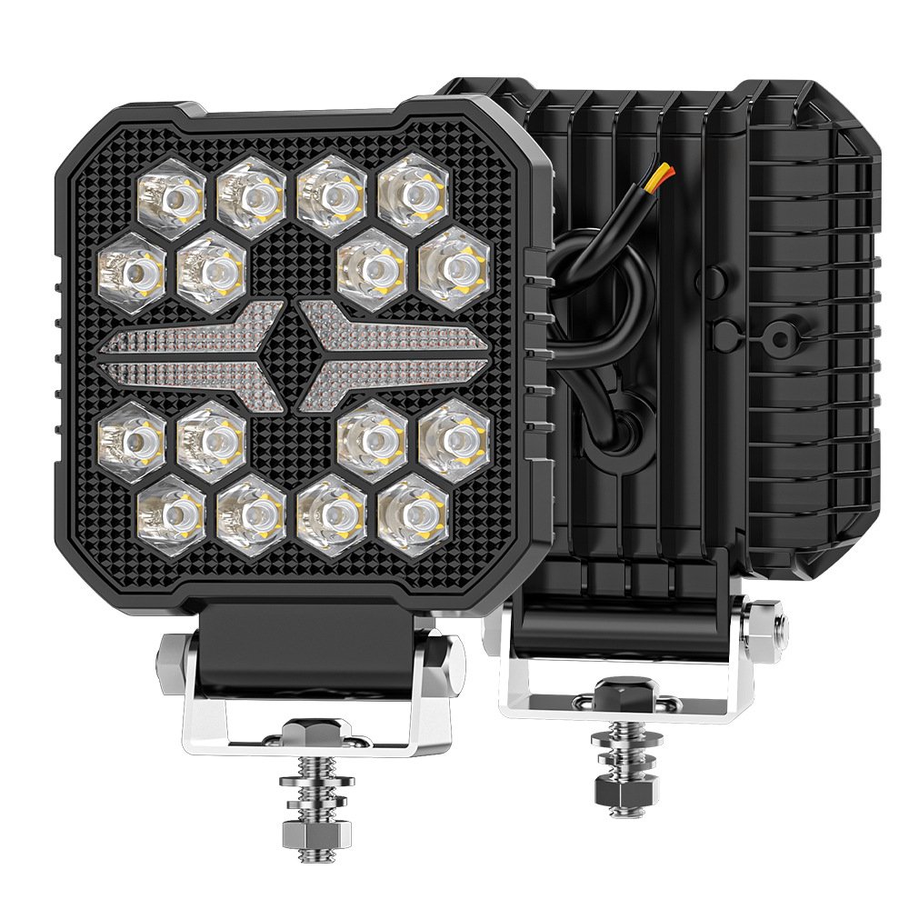 Tenraytech Black Warrior 4-inch Square Automotive LED Work Light