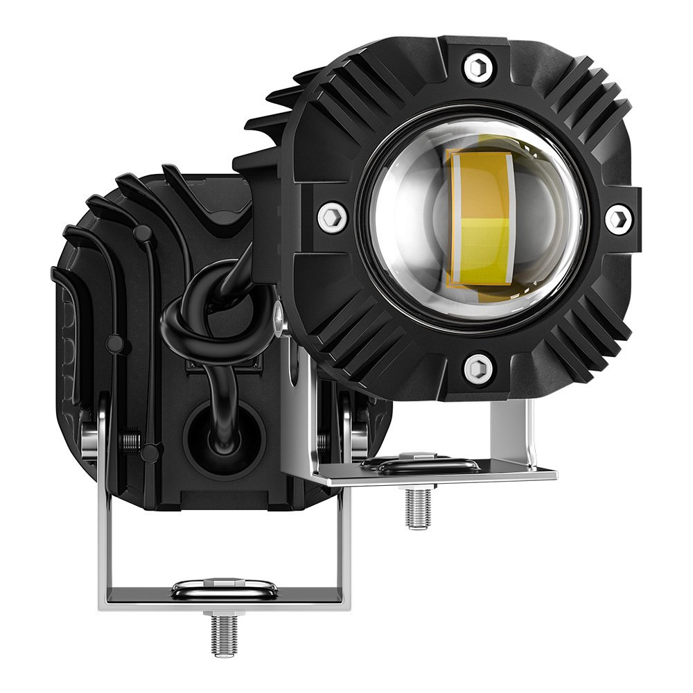 Tenraytech Yellow-White Dual-color Motorcycle Spotlight