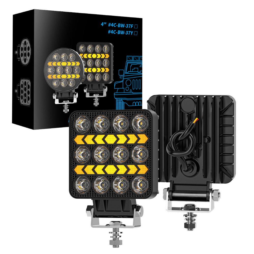 Tenraytech Black Warrior 4-inch DRL Square Work Light