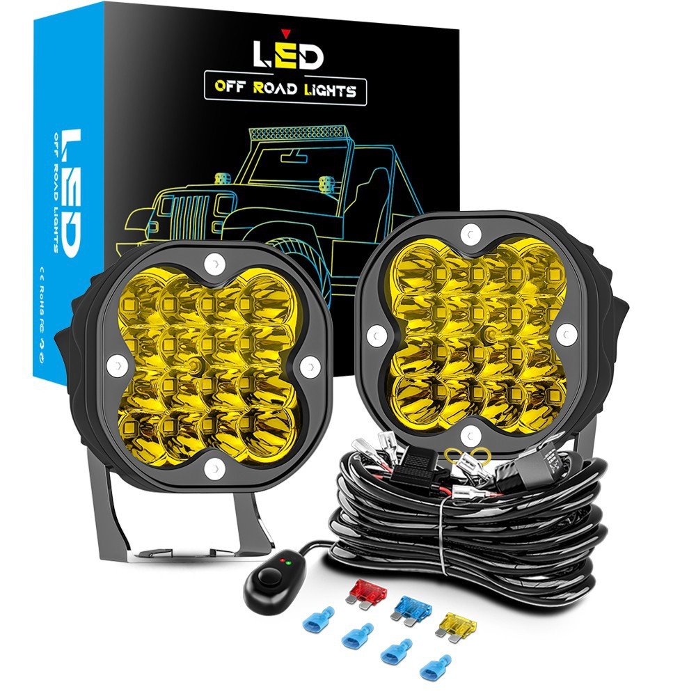 enraytech 3-Inch Mini Square Automotive LED Work Light