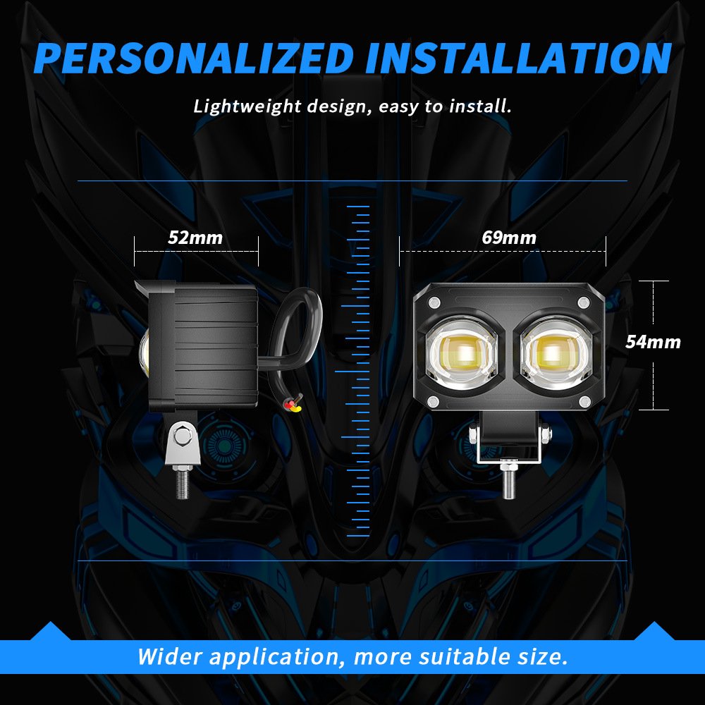 Tenraytech Motorcycle Super Bright Spotlight