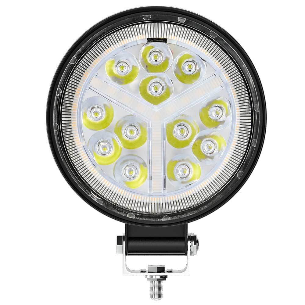 Tenraytech 4 Inch Round Wide View DRL LED Work Light