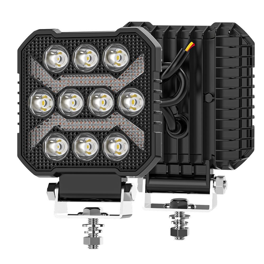 Tenraytech Black Warrior 4-inch DRL Square Work Light